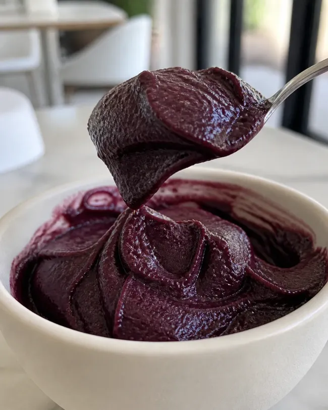 Start the thick açaí blend