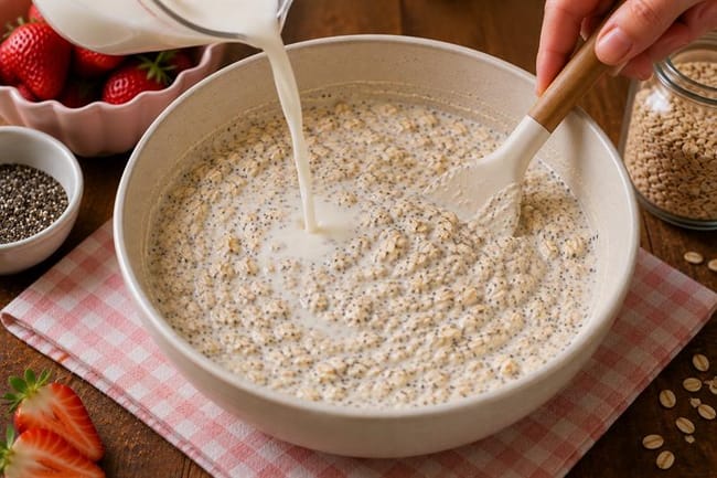Add the milk gradually