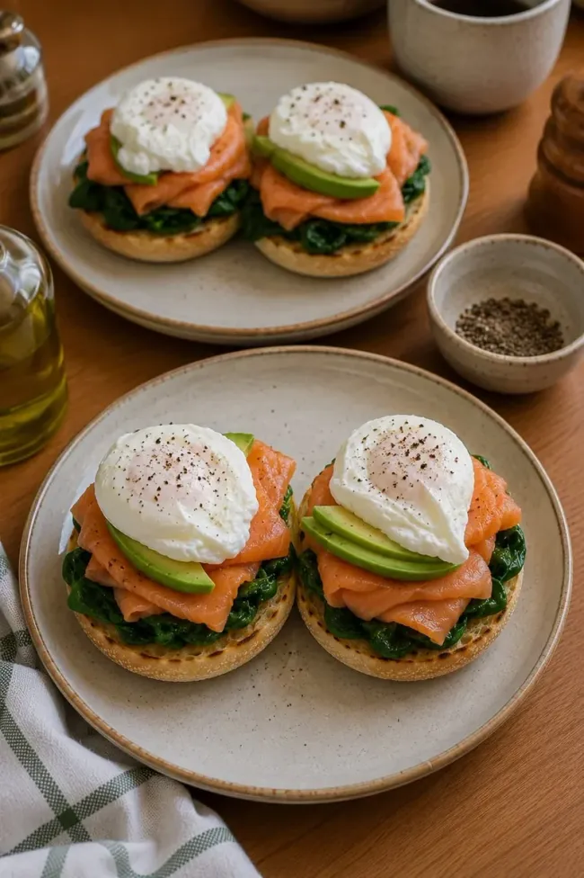 Assemble the Eggs Benedict