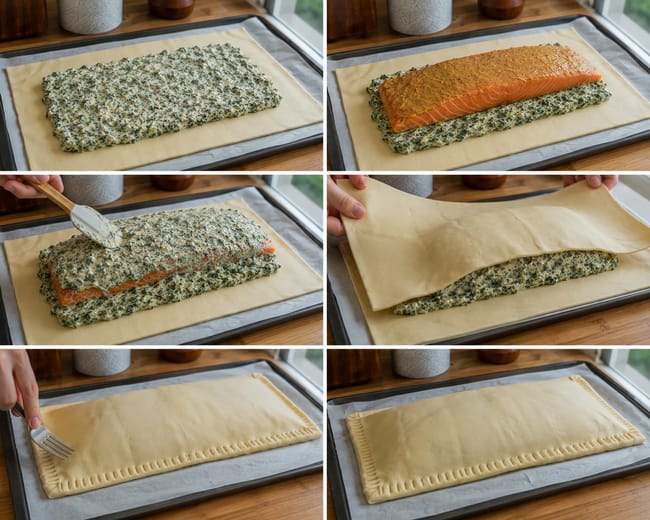 Assemble the Salmon en Croûte