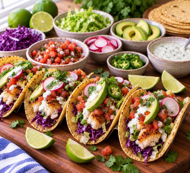 Assemble the Fish Tacos