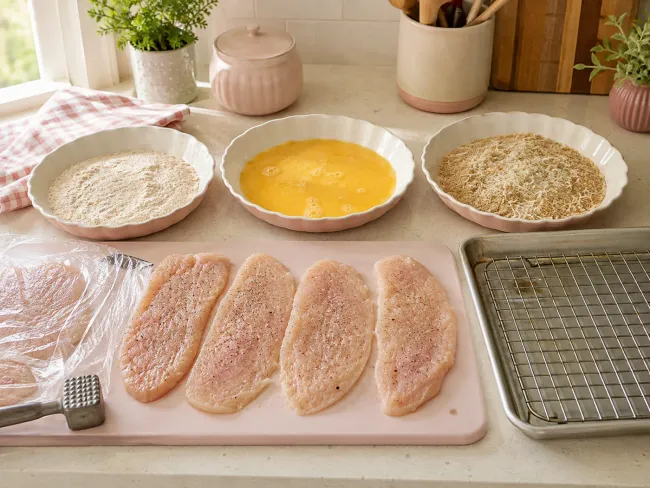 Prepare the Chicken and Breading Station