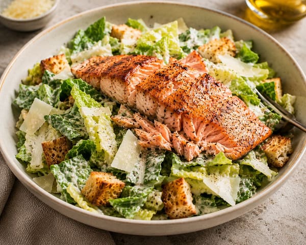 🥗 Balanced Grilled Salmon Caesar Salad