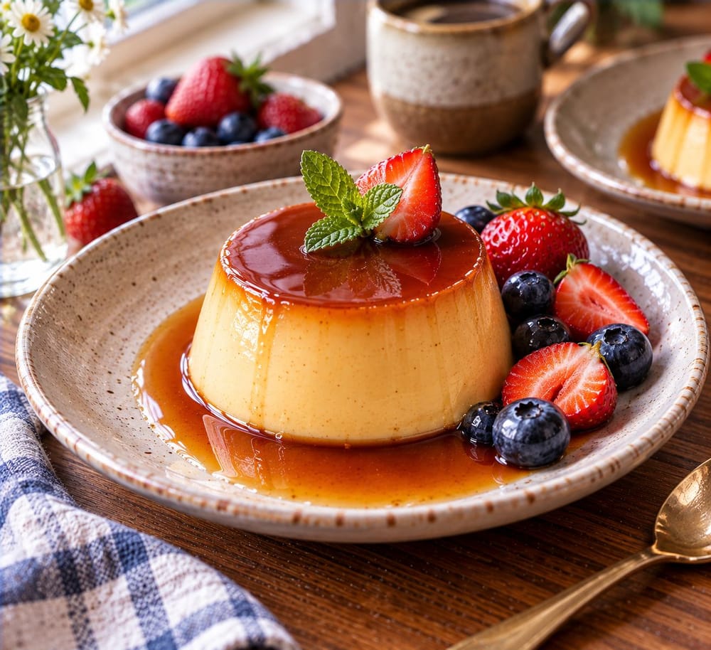 Balanced Japanese Purin with Light Caramel