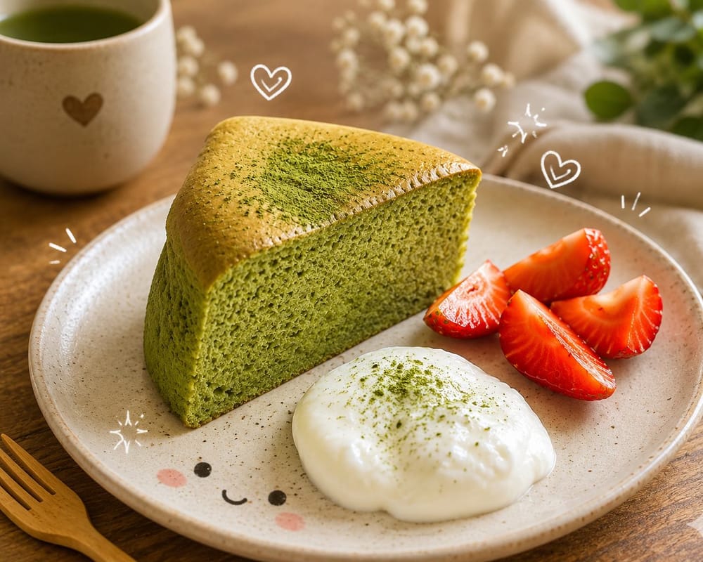Balanced Matcha Soufflé Cake