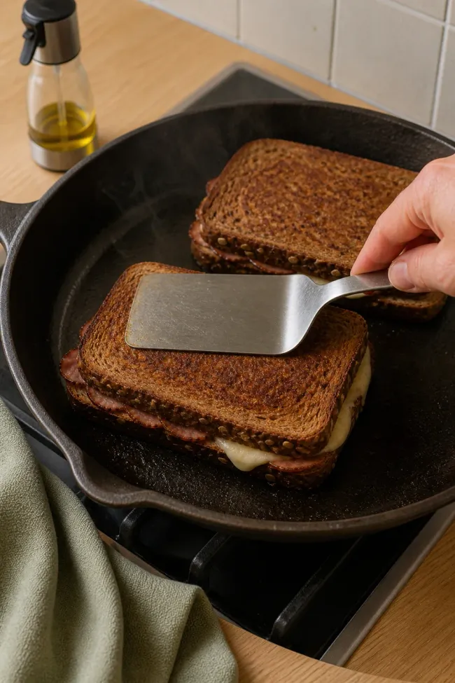 Griddle the Sandwiches Golden