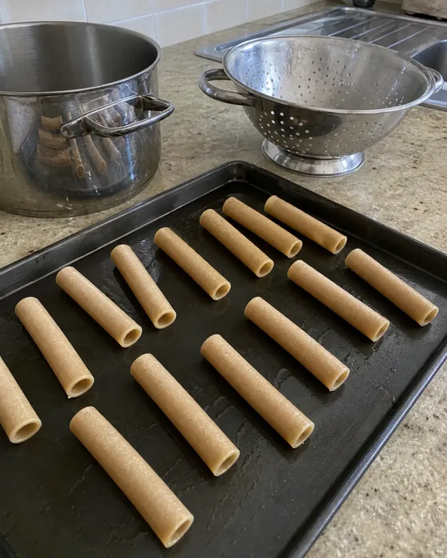 Par-Cook the Cannelloni Tubes