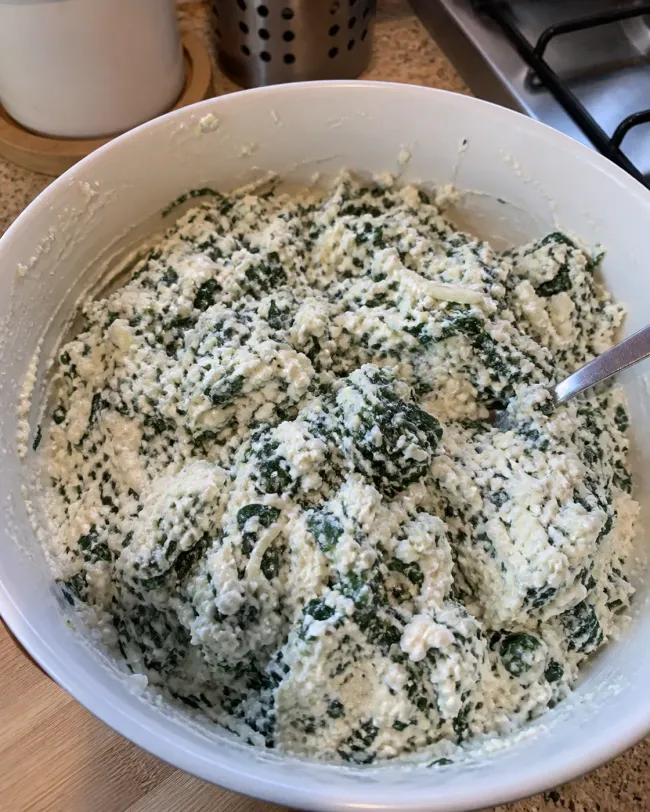 Make the Ricotta-Spinach Filling