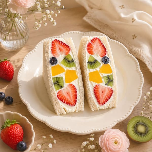 🍓 🍓 Strawberry-Kiwi Fruit Sando
