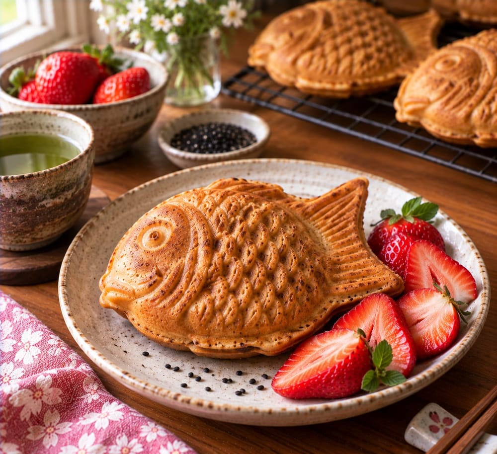 Balanced Taiyaki with Black Sesame Anko
