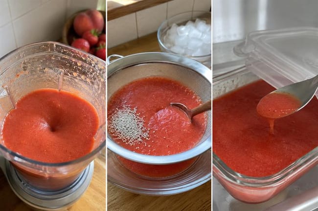 Blend, Season, and Chill the Fruit Sauce