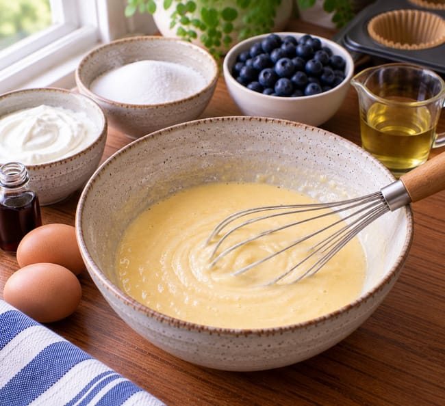 Mix the wet ingredients