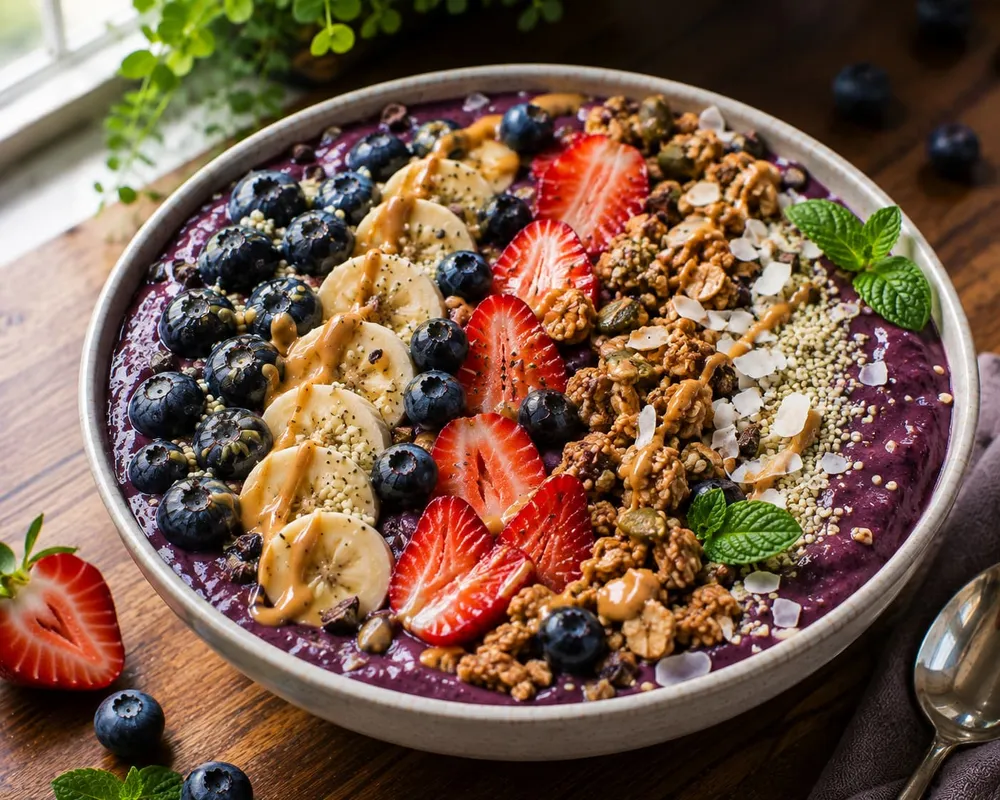 Protein-Rich Blueberry Smoothie Bowl