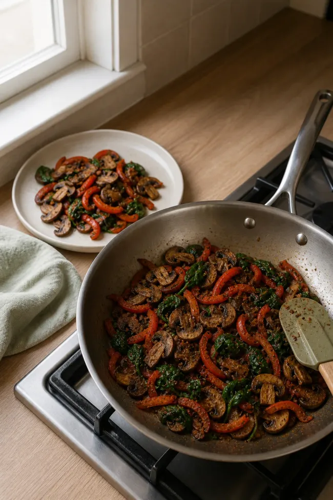 Cook dry, deeply flavoured vegetables