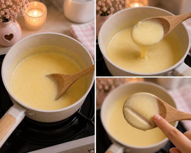 Cook the custard base