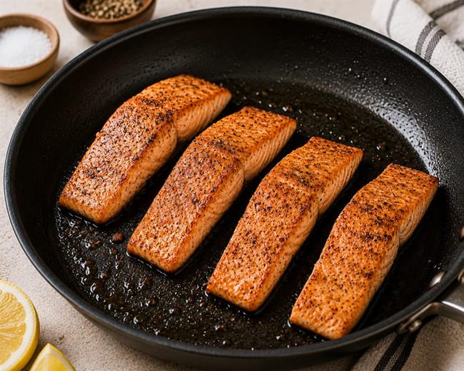 Cook the salmon