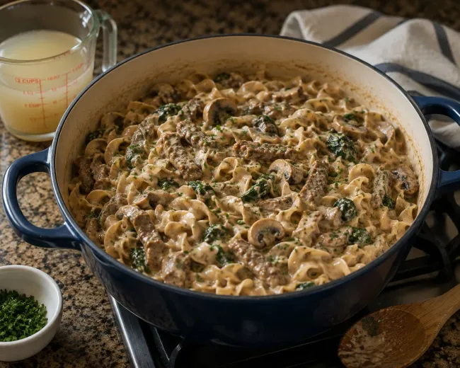 Finish the Stroganoff