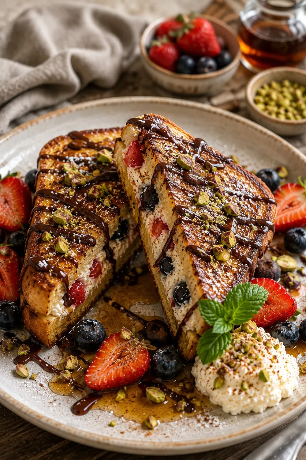 Protein & Fibre Stuffed French Toast