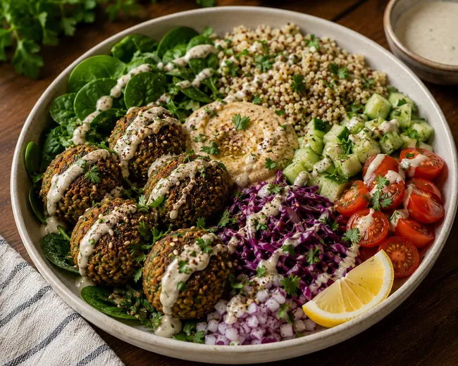 Garnish the Mezze Bowl