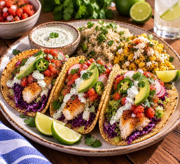 🌮 Healthy Fish Tacos