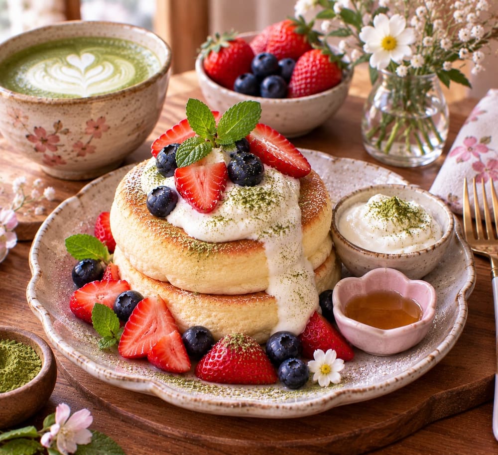 Healthy Japanese Soufflé Pancakes