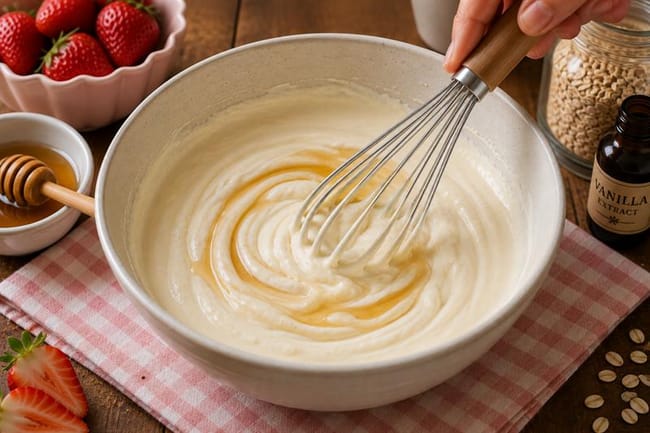 Incorporate the vanilla and honey