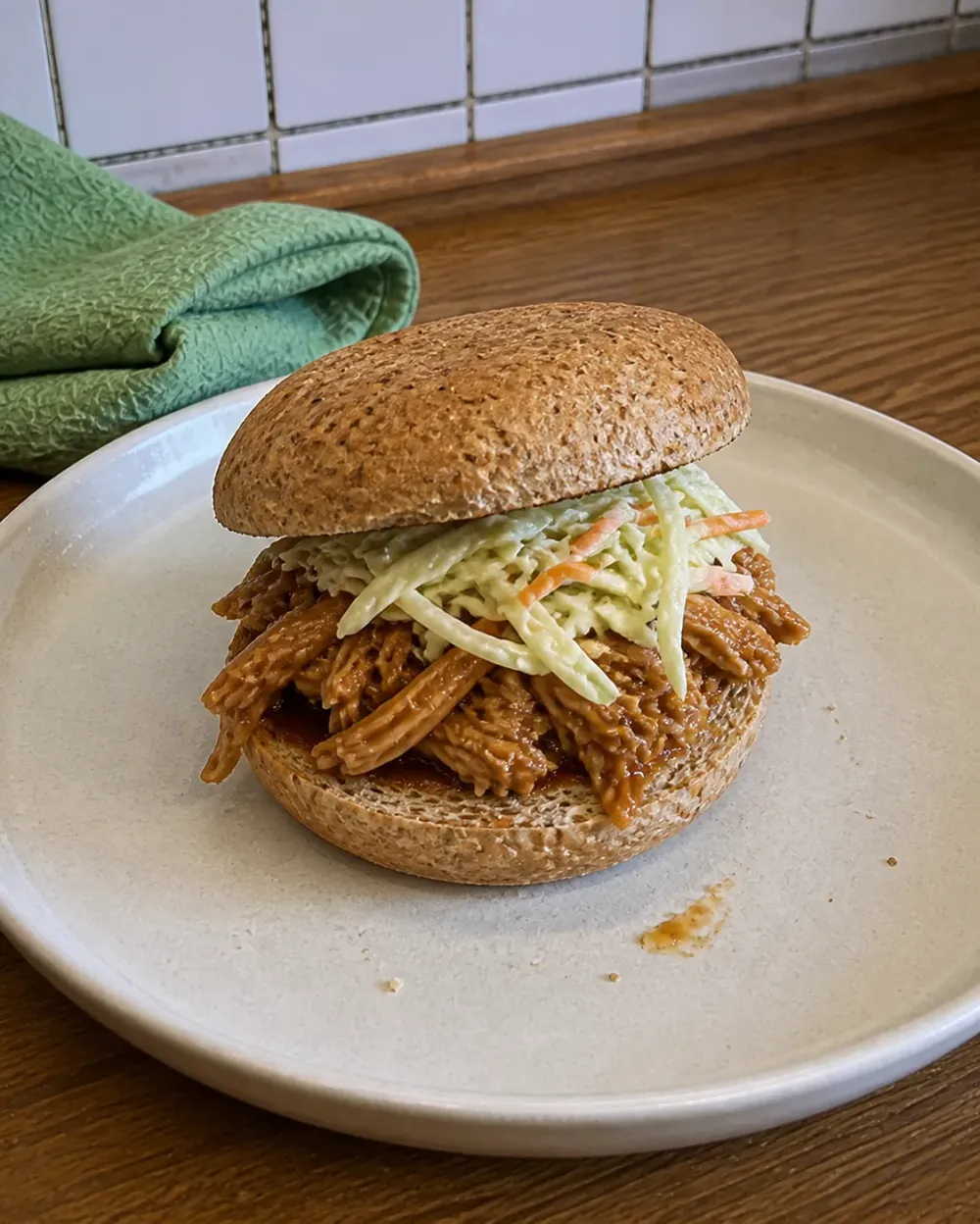 Lightened-Up Pulled Pork Sandwich