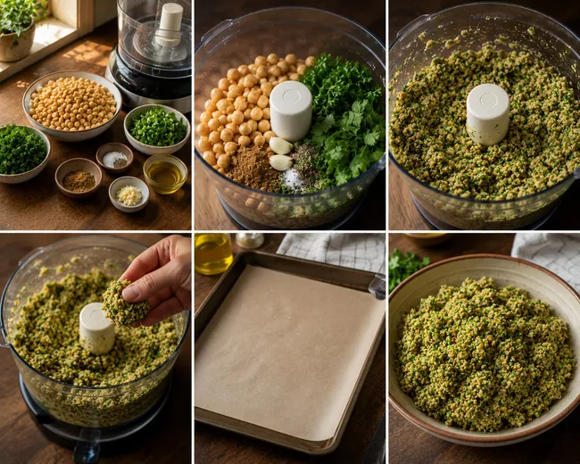 Make the Falafel Mixture