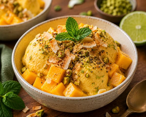🥭 Family-Friendly Mango Frozen Yogurt