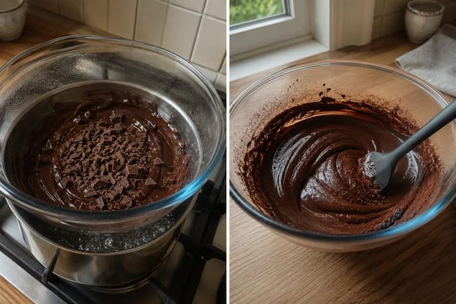 Melt the chocolate gently