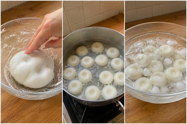Mix, Shape, Cook, and Cool the Shiratama