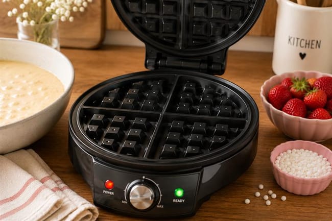 Preheat the waffle iron