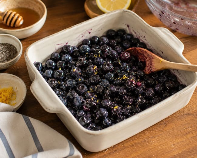 Prepare the Oven & Blueberry Filling