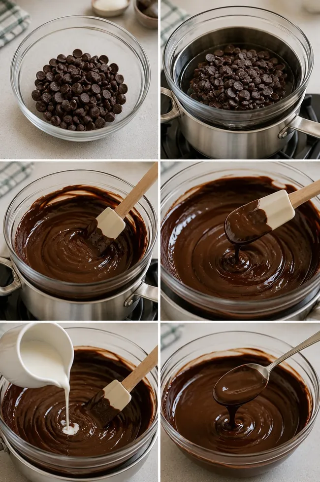 Prepare the Dark Chocolate Drizzle