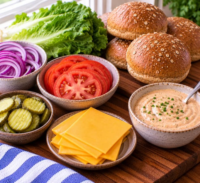 Prepare the Burger Toppings