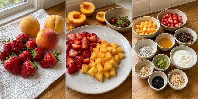 Prepare the Fruit and Measured Garnishes