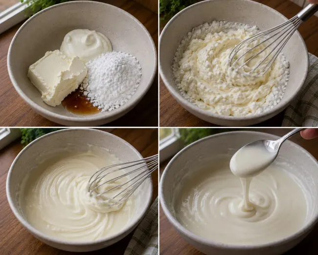 Prepare the Greek Yogurt Cream Cheese Glaze