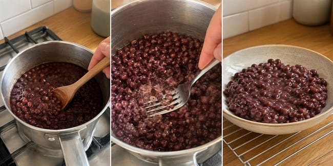 Prepare the Lightly Sweetened Azuki Layer