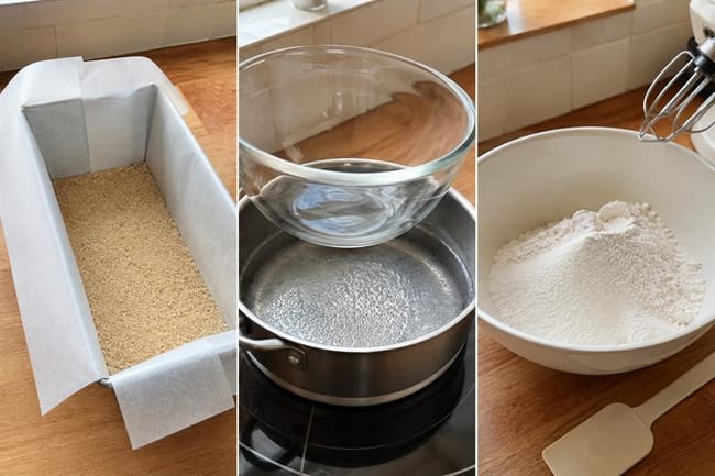 Prepare the Pan, Parchment, Oven, and Water Bath