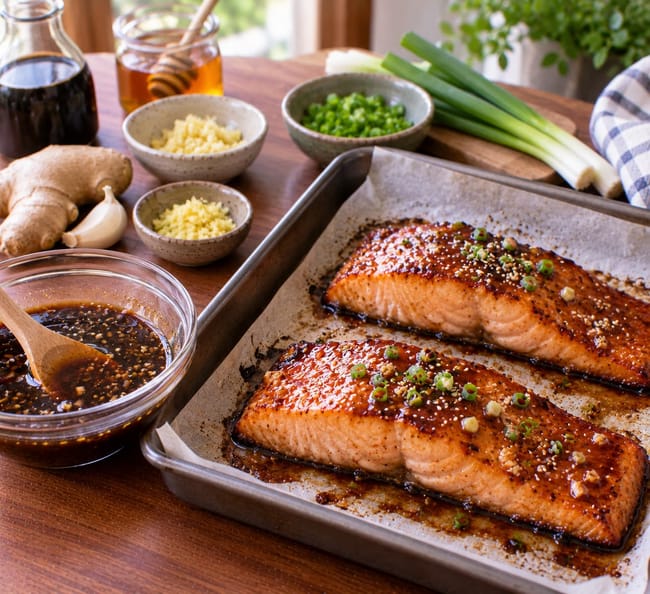 Prepare the Teriyaki Salmon