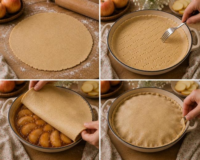 Roll out and place the pastry