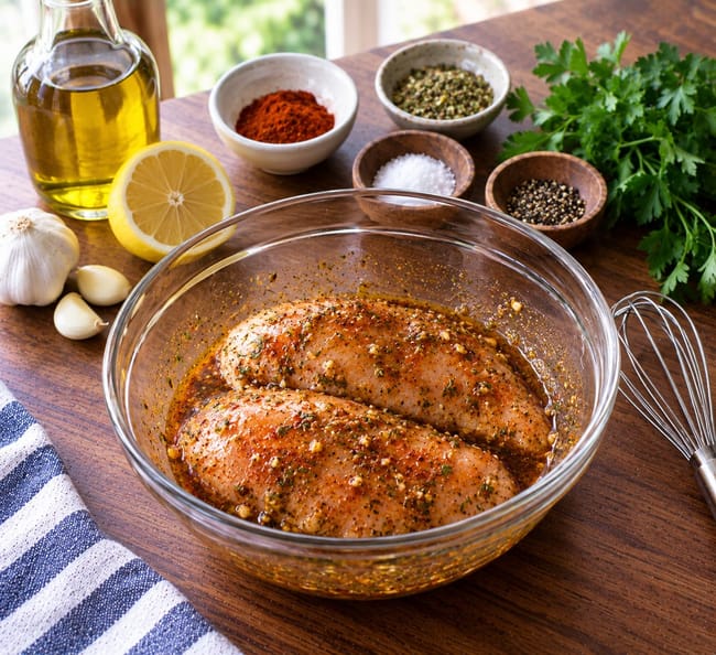 Season and Marinate the Chicken