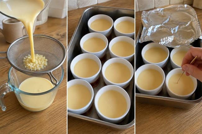 Strain, Fill, and Remove Bubbles