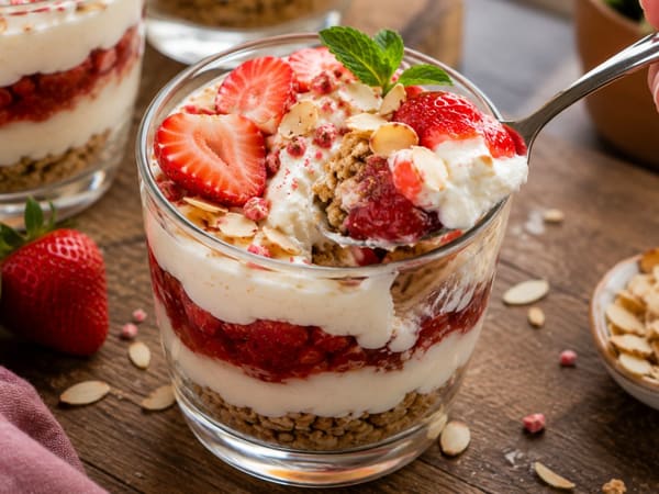 🍓 Balanced & Satisfying Strawberry Cheesecake Cups