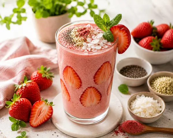 🍓 Protein & Fibre Strawberry Protein Smoothie