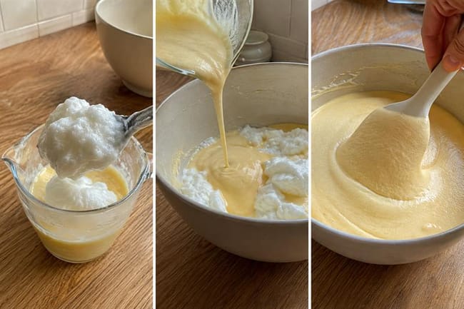 Temper and Incorporate the Honey-Yogurt Mixture