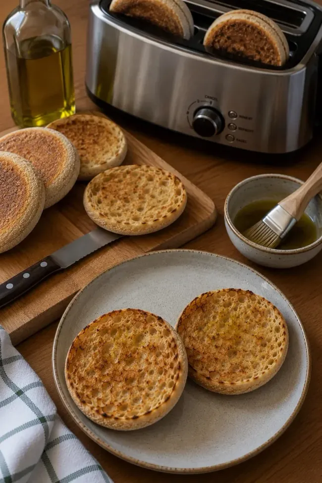 Toast the English Muffins