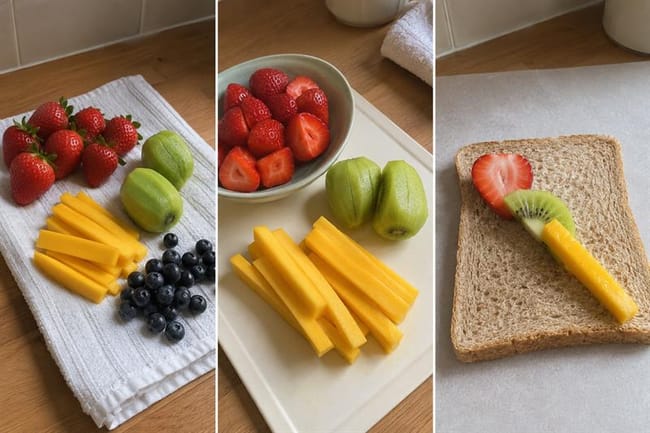 Wash, Dry, Trim, and Map the Fruit