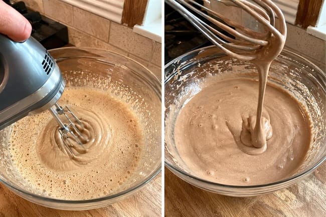 Whip eggs and sugar for a glossy crust
